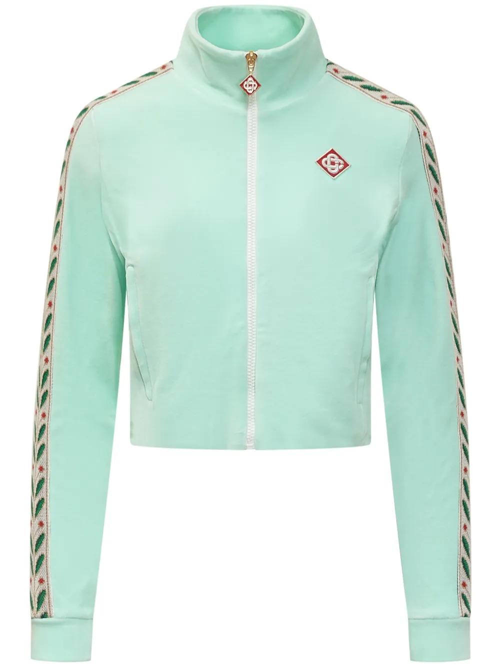 Casablanca logo-patch cotton-blend sweatshirt